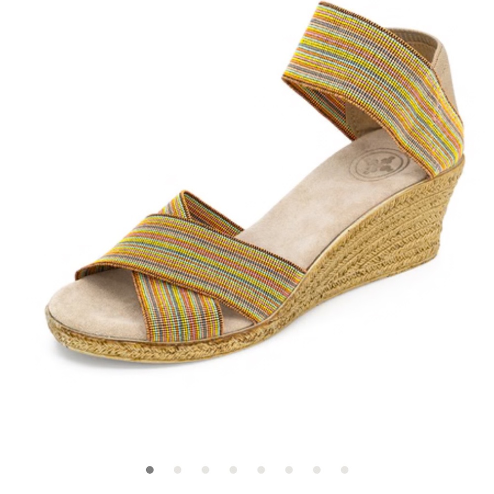 Charleston Shoe Co. Cannon Wedge in peach multi color - NWT